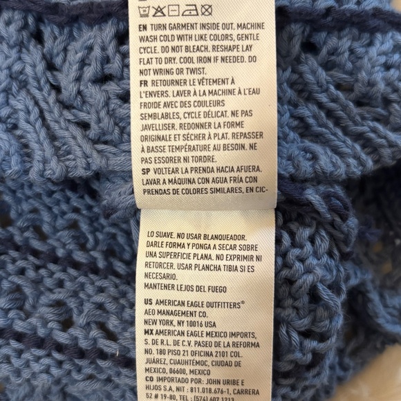 American Eagle Ballet Neck Open Knit Sweater - Picture 4 of 6